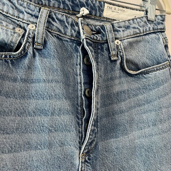 Rag & Bone Alex High-Rise Straight Jeans in Lucy Blue Size 27 - Picture 7 of 15